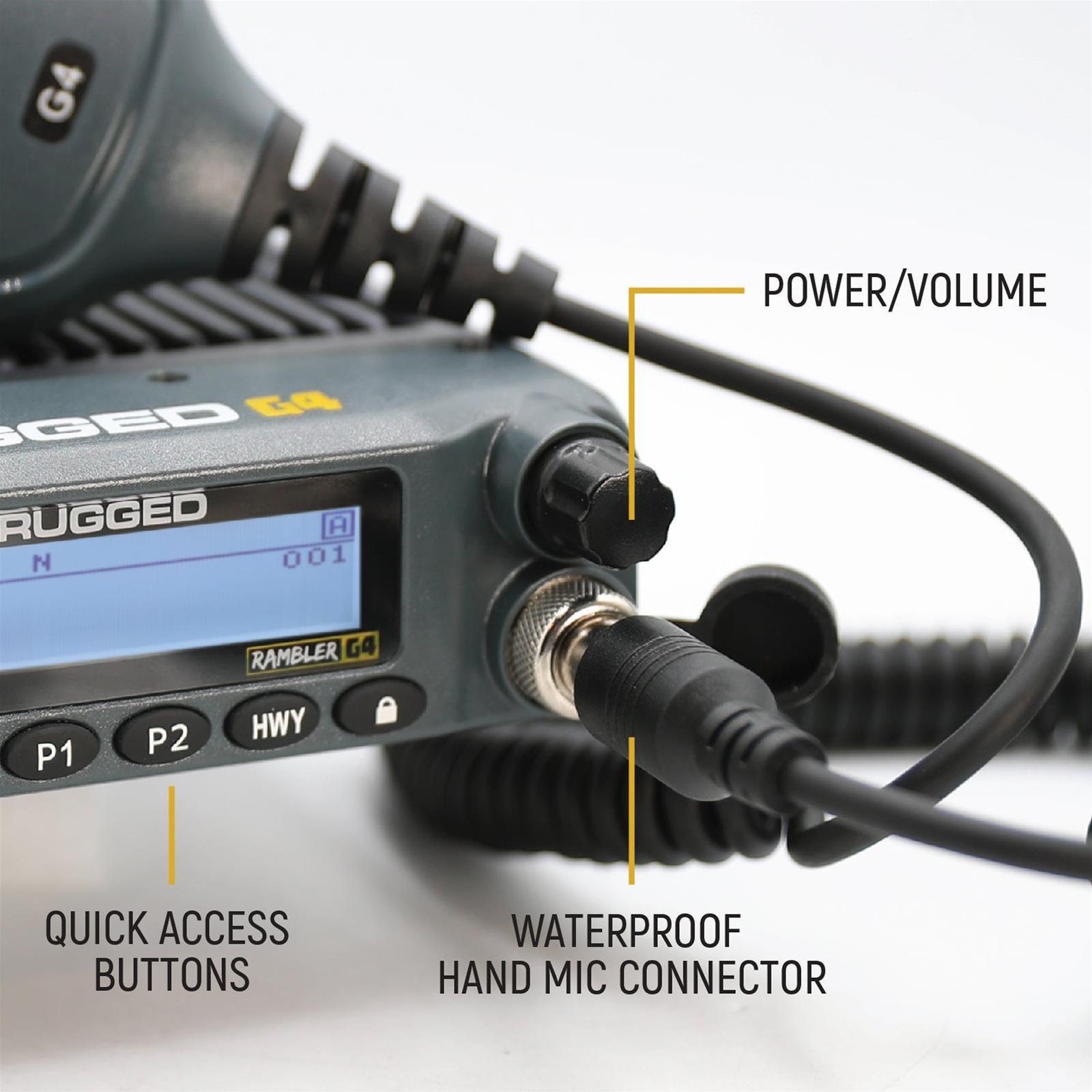 Rugged Radios Rambler G4 GMRS Band Mobile Radio with Stealth Antenna thumbnail 2