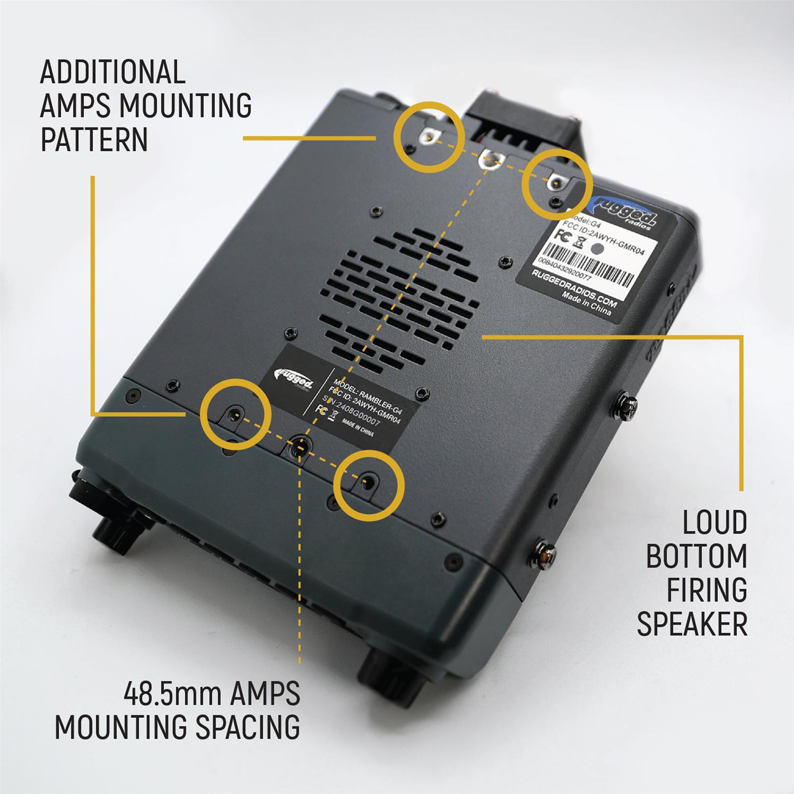 Rugged Radios Rambler G4 GMRS Band Mobile Radio with Stealth Antenna thumbnail 4