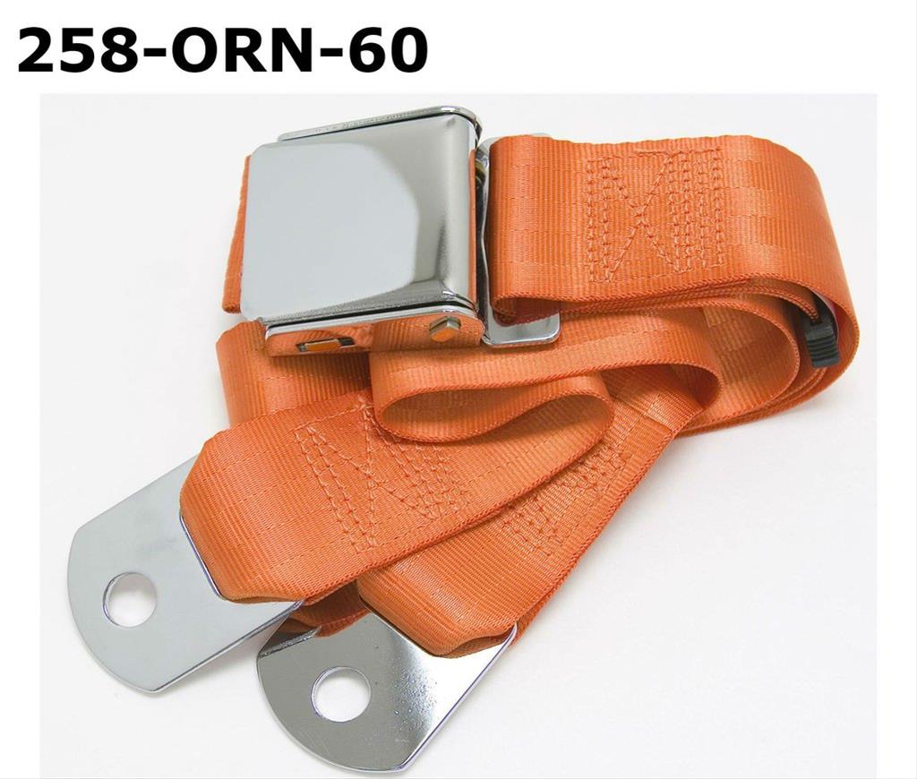 RetroBelt 258-ORN-60 RetroBelt 2-Point Lap Seat Belts | Summit Racing