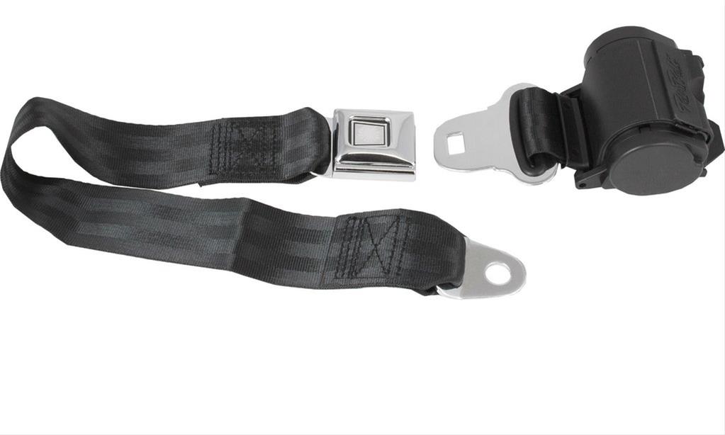 RetroBelt 269-BLK-20-21 RetroBelt Push-Button Lap Belts | Summit Racing