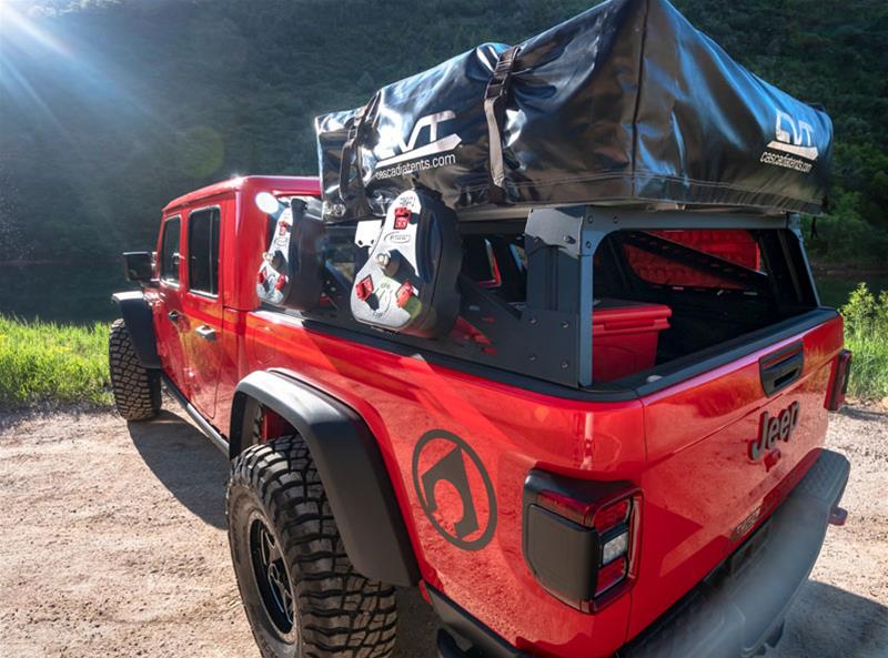 Artec Industries Mid Height Bed Racks CR1005 Truck Rack, Rack, Aluminum, Black, Jeep, JT, Kit thumbnail 2