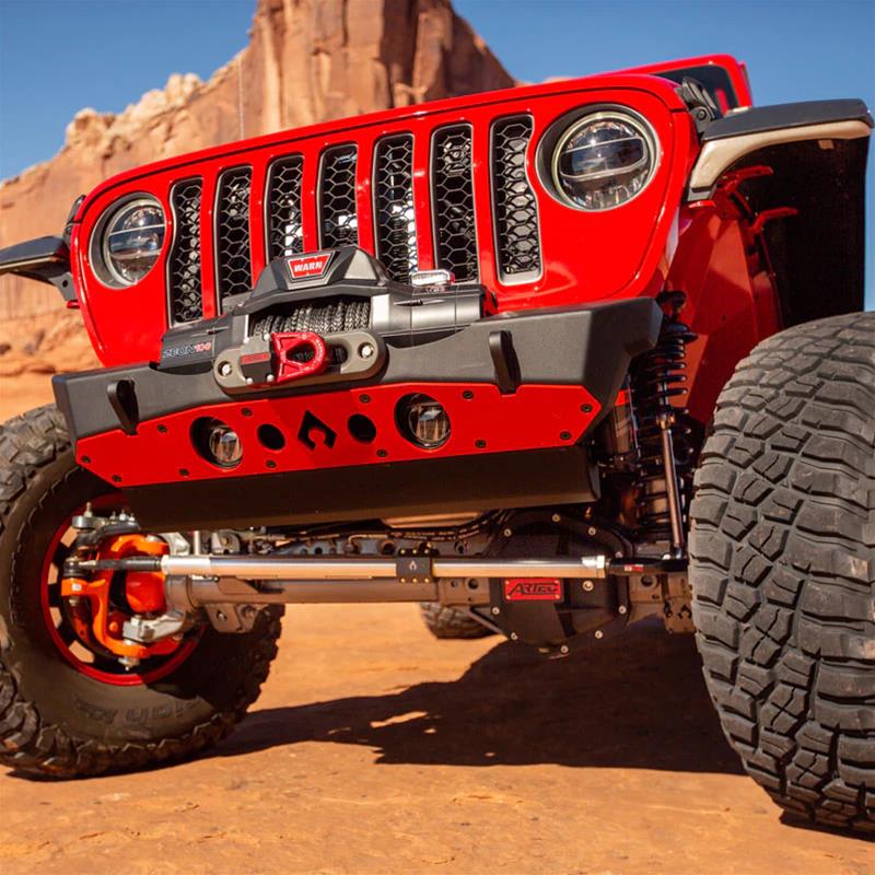 Artec Industries Nighthawk Series Bumpers for 2020-2022 GLADIATOR, 2007-2021 WRANGLER, 2018 WRANGLER JK - JJ8015 Bumper, Nighthawk, Fabricated, w/o Stinger Bar, Front, Steel, Black Powedercoated, with Aluminum Skid Plate, Jeep, Wrangler, JK, JL, thumbnail 3