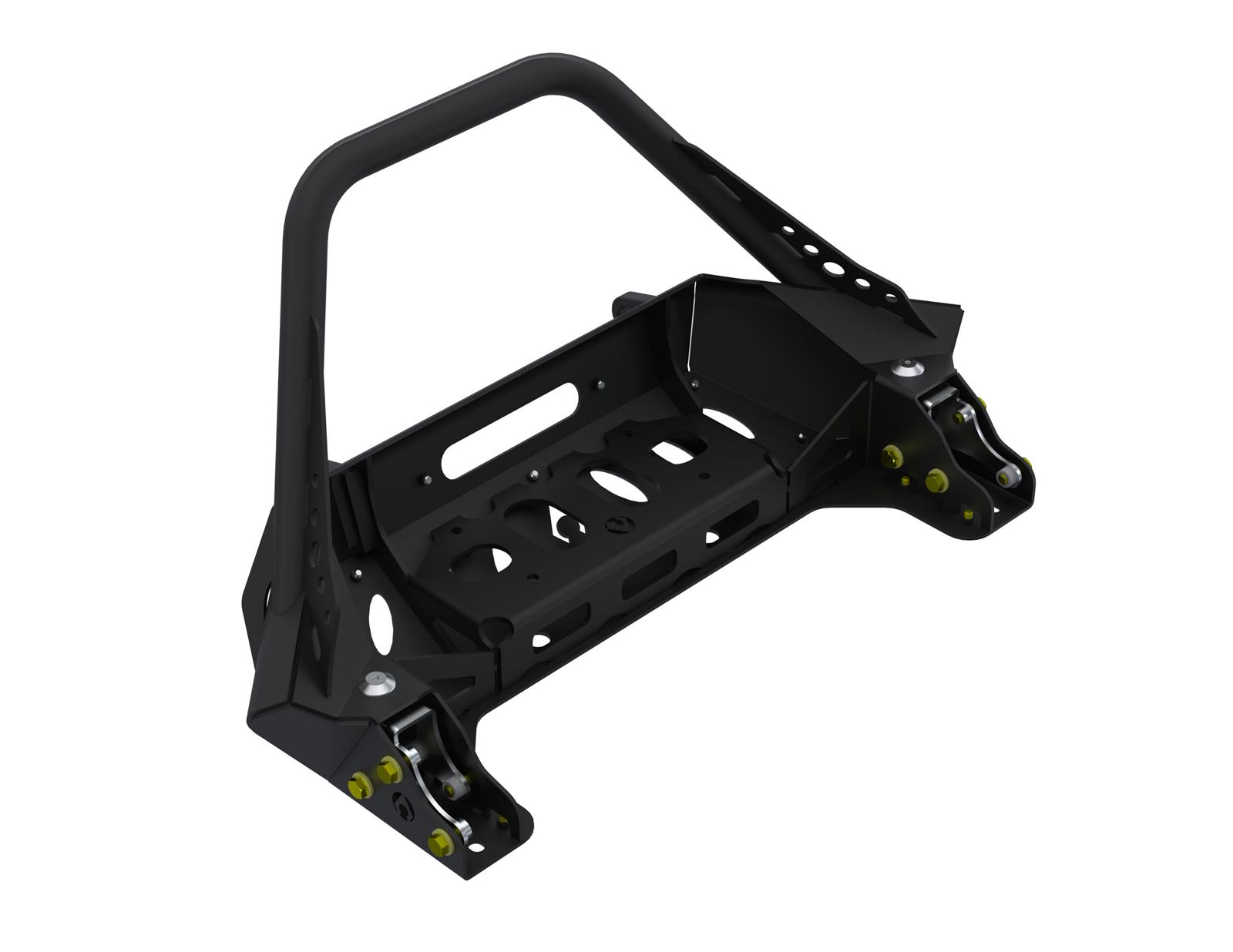 Artec Industries High-Clearance Front Bumpers for 2020-2024 GLADIATOR, 2007-2024 WRANGLER, 2018 WRANGLER JK - JJ9022 Bumper, Bantam Series, High Clearance, With Hoop Guard, Front, Fabricated, Steel, Black Powdercoated, Jeep, JL, JT, JK, Each