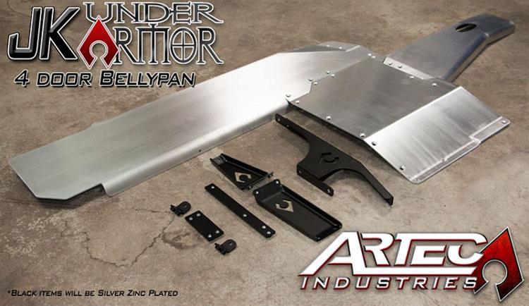 Artec Industries JK Under Armor Skid Plates JK1010 Plate, Armor, Belly Pan, Aluminum, Natural, Bolt-On, Jeep, Kit thumbnail 4