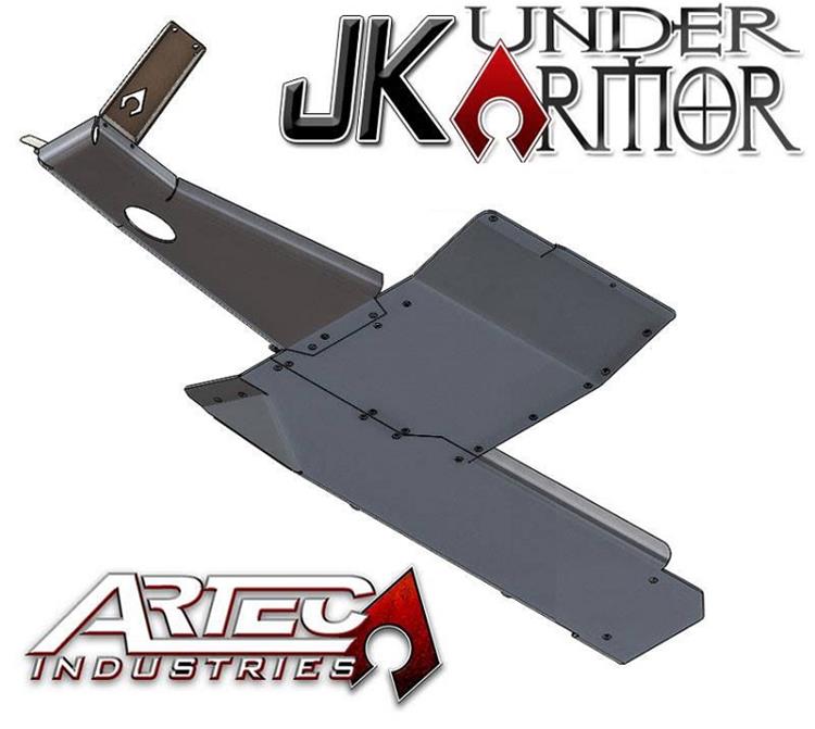 Artec Industries JK Under Armor Skid Plates JK1020 Plate, Armor, Belly Pan, Aluminum, Natural, Bolt-On, Jeep, Kit