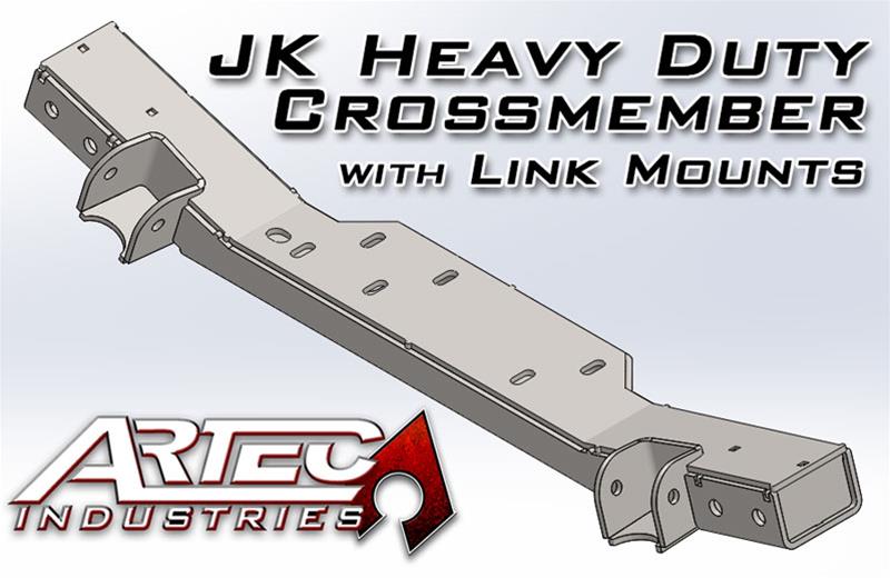 Artec Industries JK Heavy-Duty Crossmembers JK2004 Front Crossmember, Heavy Duty Crossmembers, Steel, Natural, Jeep, Wrangler JK, Each thumbnail 2