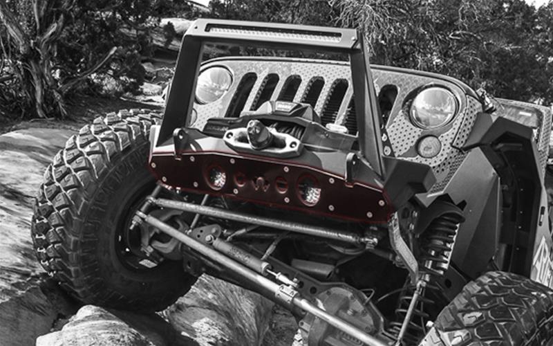 Artec Industries Bumpers JK2308 JK Front Bumper ROCK GUARD - ALUMINUM thumbnail 3