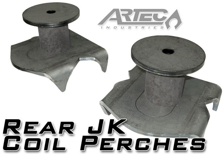 Artec Industries Rear JK Coil Spring Perches and Retainers JK4425 Seats, Rear, Lower, Steel, Natural, Jeep, Pair thumbnail 3