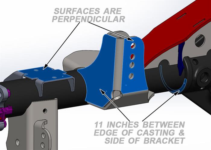 Artec Industries Track Bar Brackets JK4426 Bracket, Rear, Steel, Natural, Jeep, Each