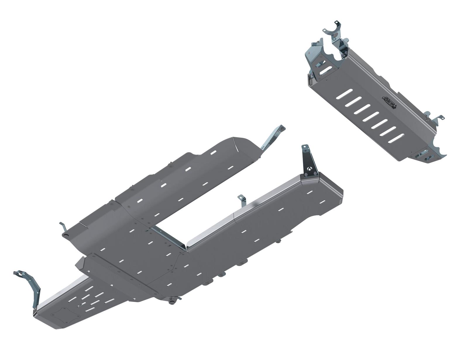 Artec Industries Alpha Series Skid Plates for 2018-2023 WRANGLER - JL4118 Plate, Exhaust System, Aluminum, Natural, Bolt-on, Jeep, Kit thumbnail 3