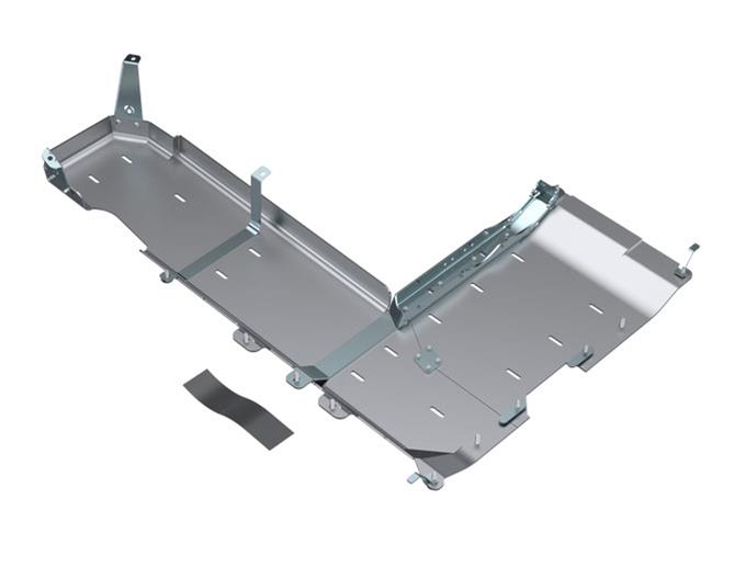 Artec Industries Alpha Series Skid Plates JL4192 Plate, Fuel Tank/Transfer Case, Aluminum, Natural, Bolt-on, Jeep, 3.6L, Kit thumbnail 2