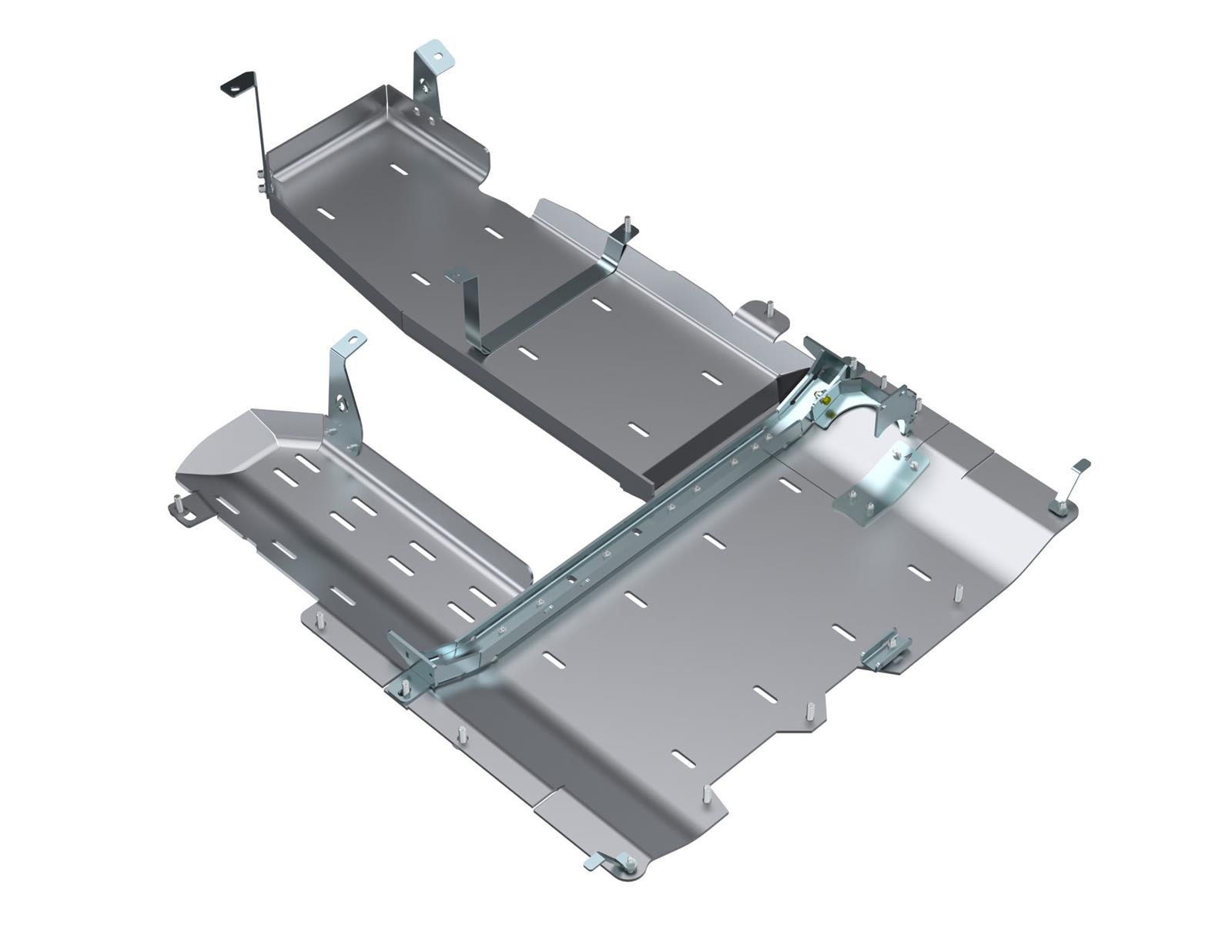 Artec Industries Alpha Series Skid Plates JL4199 Plate, Fuel Tank/Transfer Case/DPF, Aluminum, Natural, Bolt-on, Jeep, 3.0L, Diesel, Kit thumbnail 2