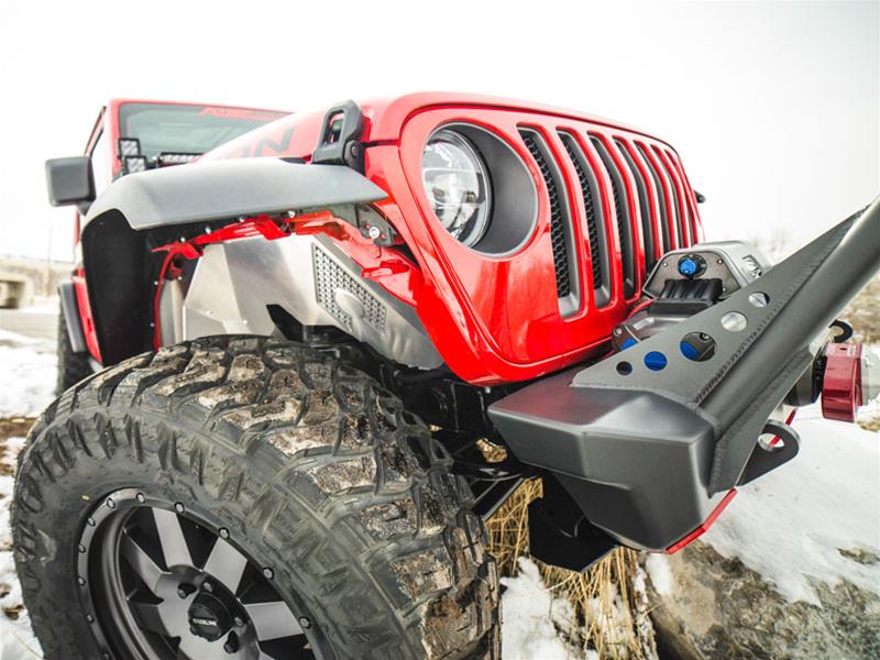 Artec Industries JL Front Inner Fenders JL5106 Wheel Housings, Fenders, Left and Right, Aluminum, Natural, Vented Design with Cutouts for Coil Spring, Jeep, Pair thumbnail 3