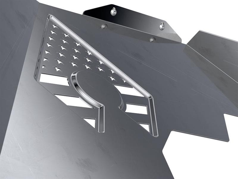 Artec Industries JL Front Inner Fenders JL5110 Wheel Housings, Fenders, Left/Right, Aluminum, Vented Design with Stars and Stripes Logo and Cutouts for Coil Spring, Jeep, Pair thumbnail 4