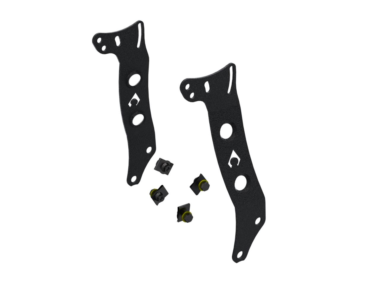 Artec Industries LED Light Bar Bumper Mounts for 2020-2024 GLADIATOR, 2018-2024 WRANGLER - JL5617 Mounting Bracket, 30 in. Bar, Steel, Black Powdercoat, Jeep, JL/JT, Kit
