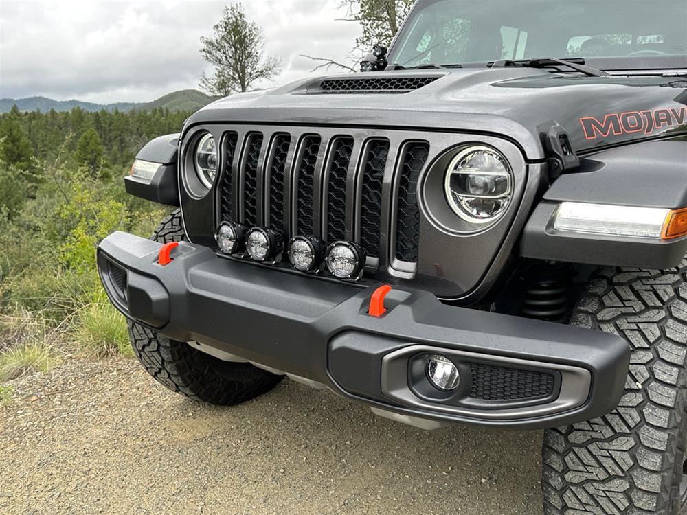 Artec Industries Front Bumper Light Bridge Mounts for 2020-2024 GLADIATOR, 2018-2024 WRANGLER - JL5618 Mounting Bracket, Bridge, Steel, Black Powdercoat, Jeep, JL/JT, Kit thumbnail 2