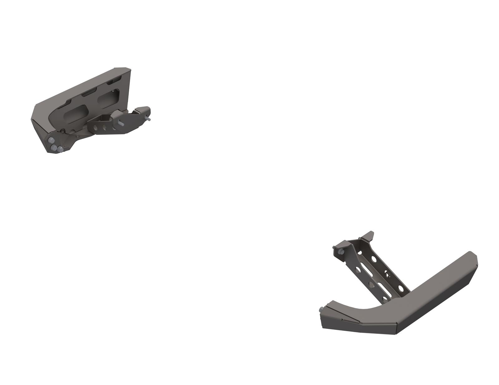 Artec Industries High-Clearance Rear Bumper Corner Pods JT0120 Guards, Bantam Series, Pods, High Clearance, Steel, Natural, Rear, Jeep, JT, Pair