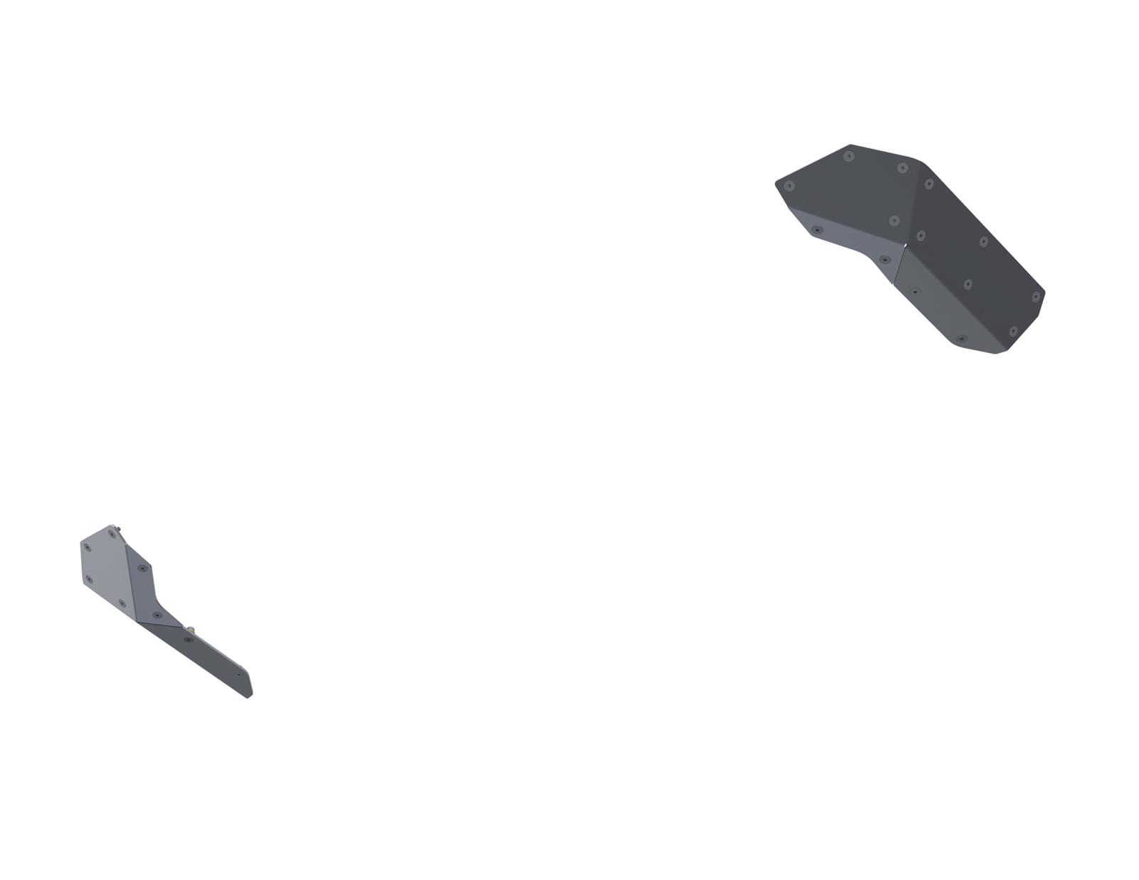 Artec Industries High-Clearance Rear Bumper Corner Pod Skids for 2020-2024 GLADIATOR - JT0220 Skid Plate, High Clearance, Bumper, Skids, Jeep, JT, Aluminum, Black Powdercoated, Kit