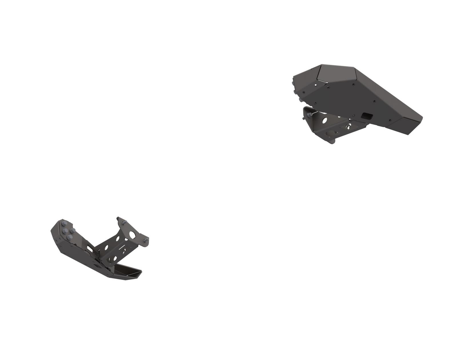 Artec Industries High-Clearance Rear Bumper Corner Pods JT9118 Guards, Bantam Series, Pods, High Clearance Comp, Steel, Black Powdercoated, Jeep, JT, Pair