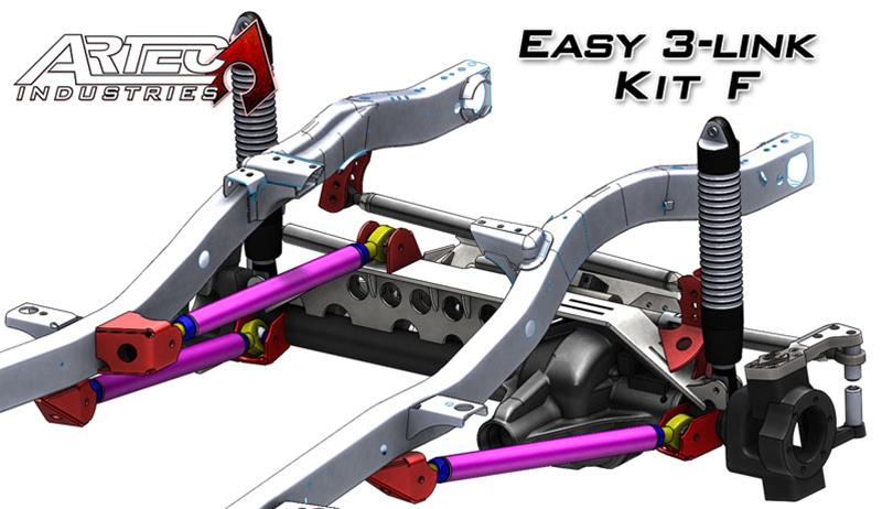 Artec Industries Suspension Conversion Kits LK0107 Easy 3 Link - Kit F - for Trusses Yes Outside Frame Ford 85-91 FRONT PASSENGER (rear driver)