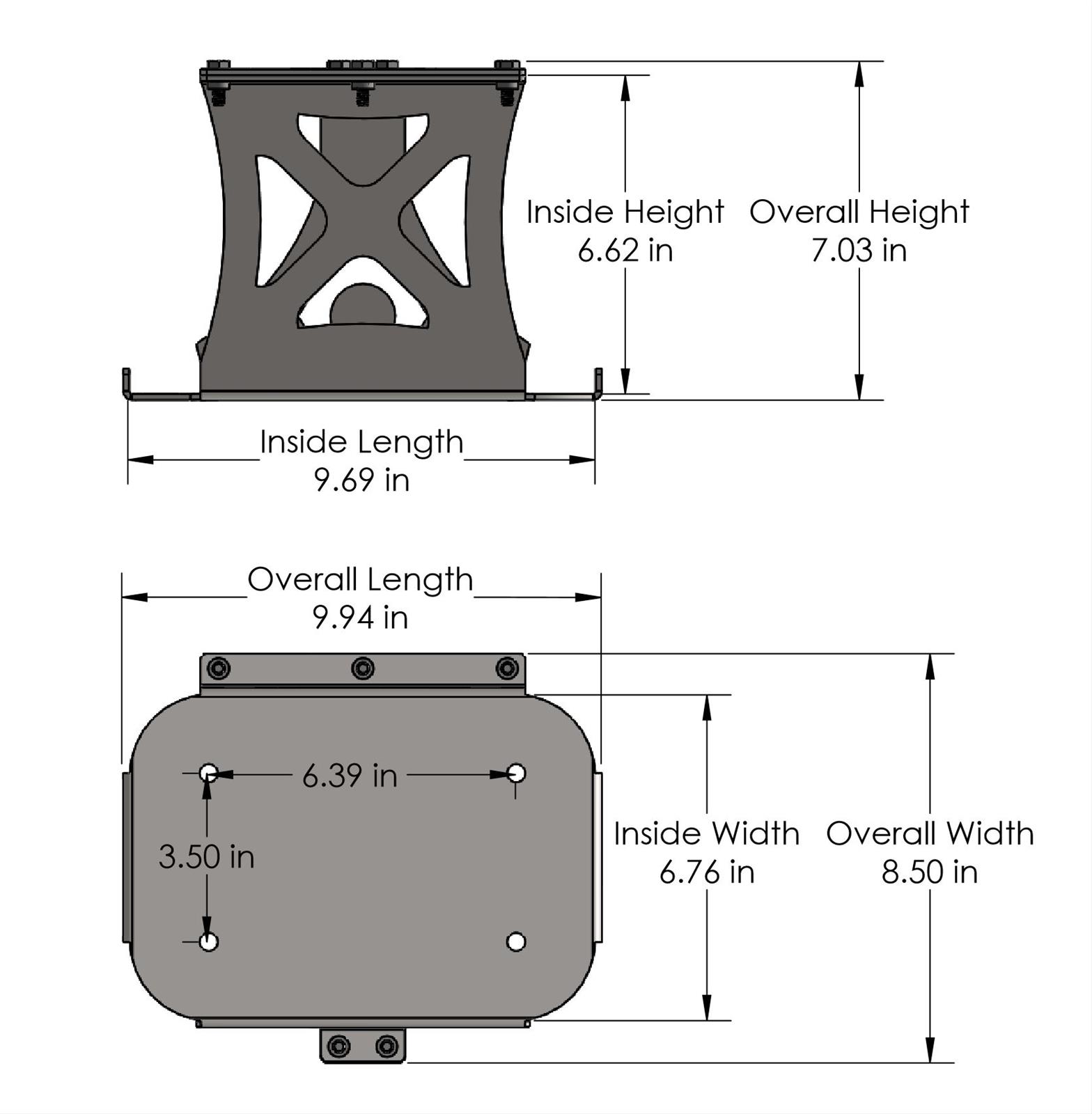 Artec Industries Battery Boxes OP3401 Mount, Steel, Natural, Group 34 Optima, Kit