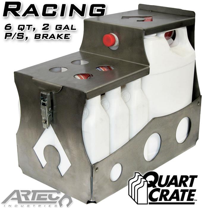 Artec Industries Racing Quart Crates QC0102 Storage Container, Crate, Interior, Fluid Organizer, Steel, 16.00 x 8.75 x 12.75 in., Each thumbnail 4