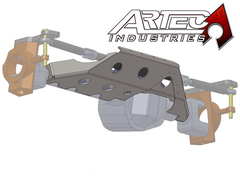 Artec Industries Dana 60 Front Hydro Ram Mounts RM6001 Axle Housing Braces, Mount, 60, Steel, Natural, Chevrolet, GMC, Each thumbnail 6