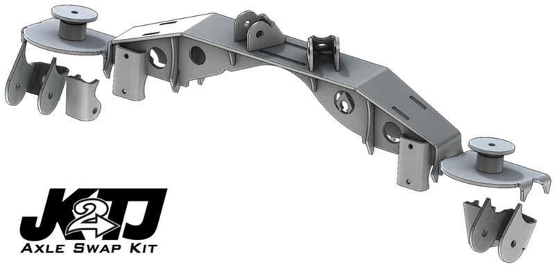 Artec Industries Chassis Tabs, Brackets and Components TJ4425 JK2TJ Triangulated Swap Kit with Truss - 2.63 in / High Clearance