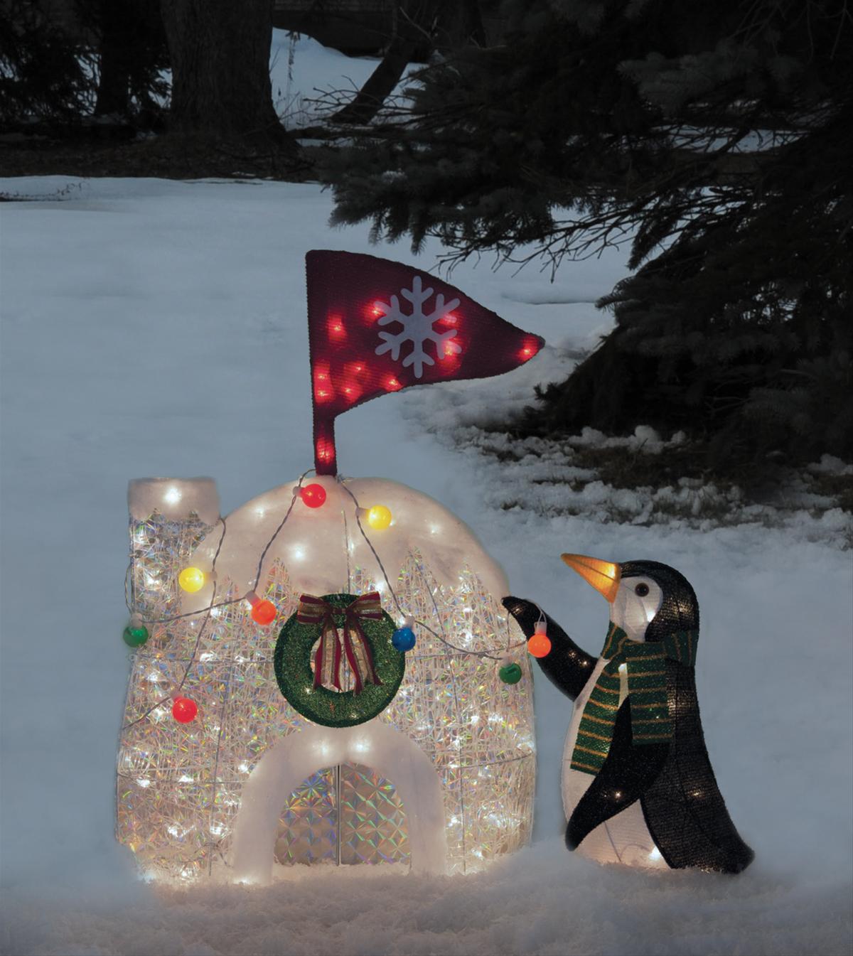 penguin and igloo tinsel light display 216 1411 0 free penguin and igloo tinsel light display 216 1411 0 free