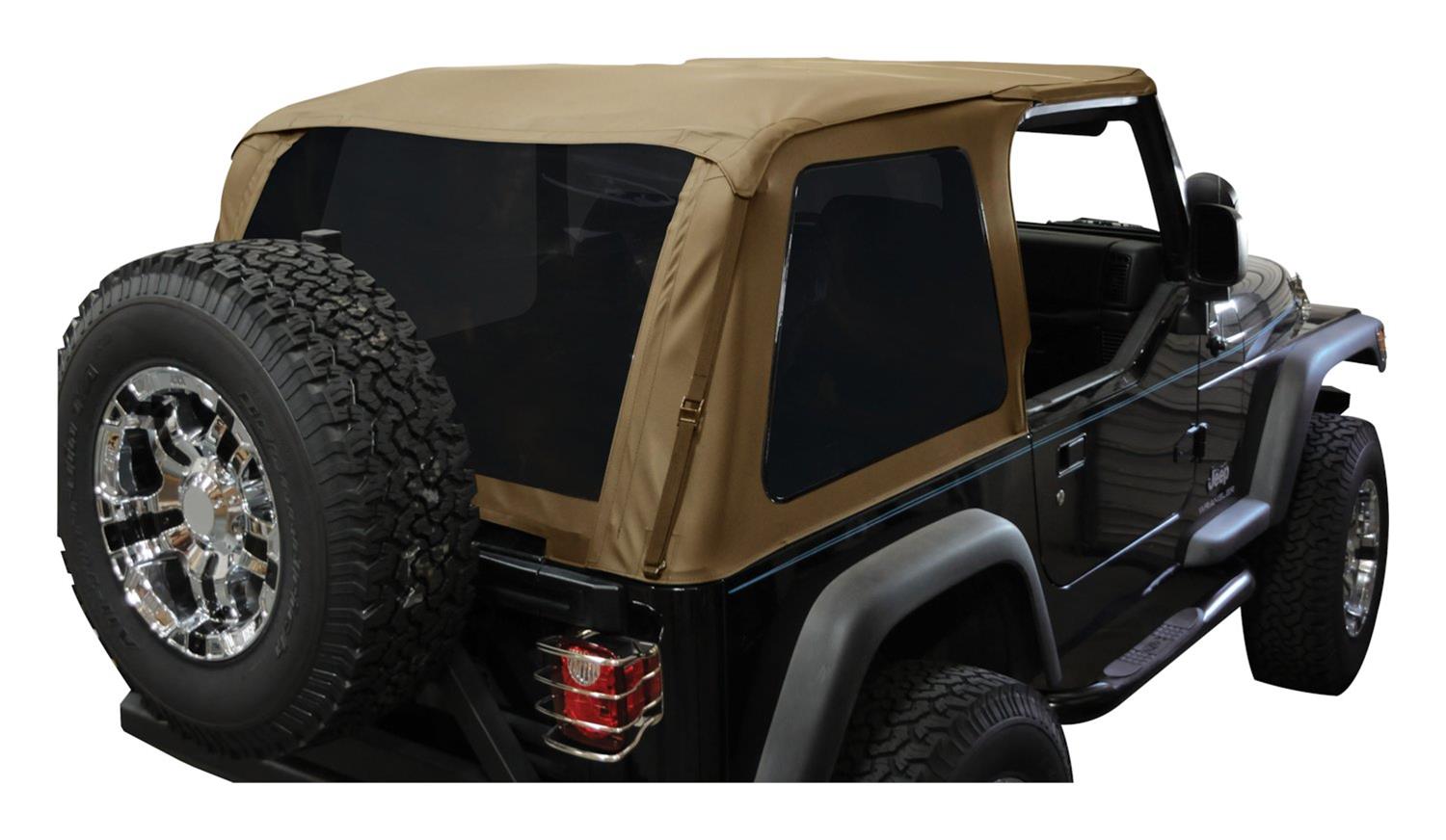 RT Off-Road Bowless Soft Tops for 1997-2006 WRANGLER - BRT10037 Top, Bowless, Fabric, Spice, Tinted Windows, Jeep, Each