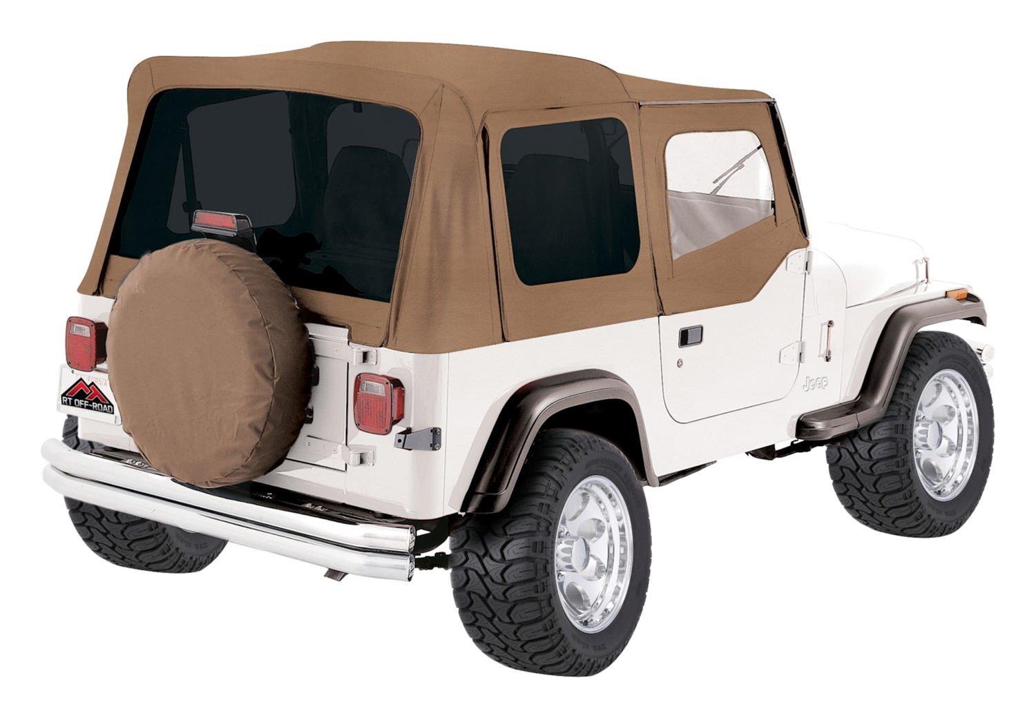 RT Off-Road Complete Soft Tops for 1987-1995 WRANGLER - CT20037T Top, Complete, Fabric, Spice Denim, Tinted Windows, Jeep, Each