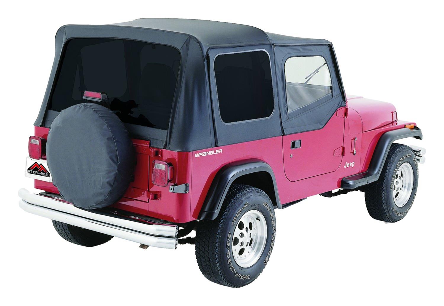 RT Off-Road Replacement Soft Tops for 1987-1995 WRANGLER - RT10015T Top, Top, Fabric, Black Denim, Tinted Windows, Jeep, Each