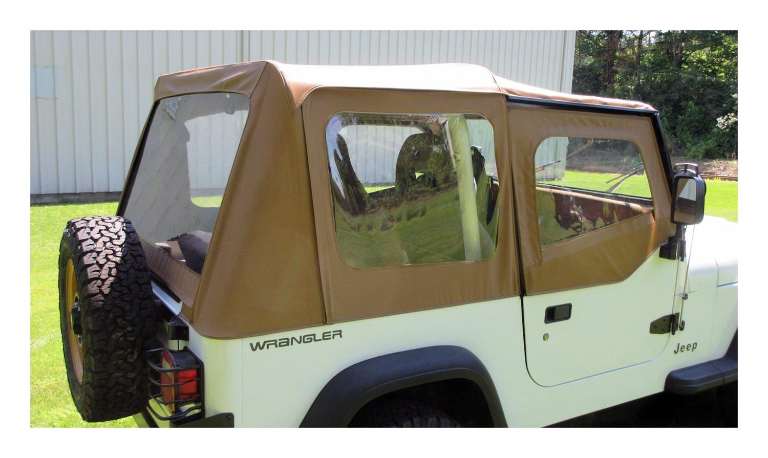 RT Off-Road Replacement Soft Tops for 1987-1995 WRANGLER - RT10037 Top, Replacement, Fabric, Spice, Upper Doors, Clear Windows, Jeep, Each thumbnail 3