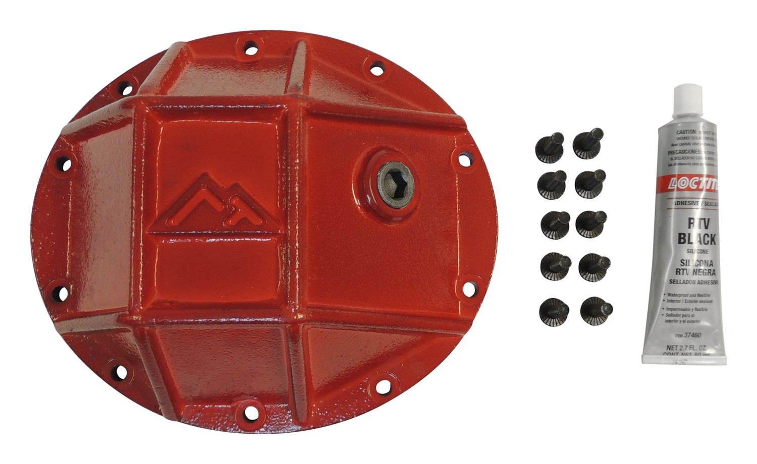 RT Off-Road 10 Bolt Dana 35 Differential Cover RT20025 Cover, 10-bolt, Steel, Red Powdercoated, 35, Each