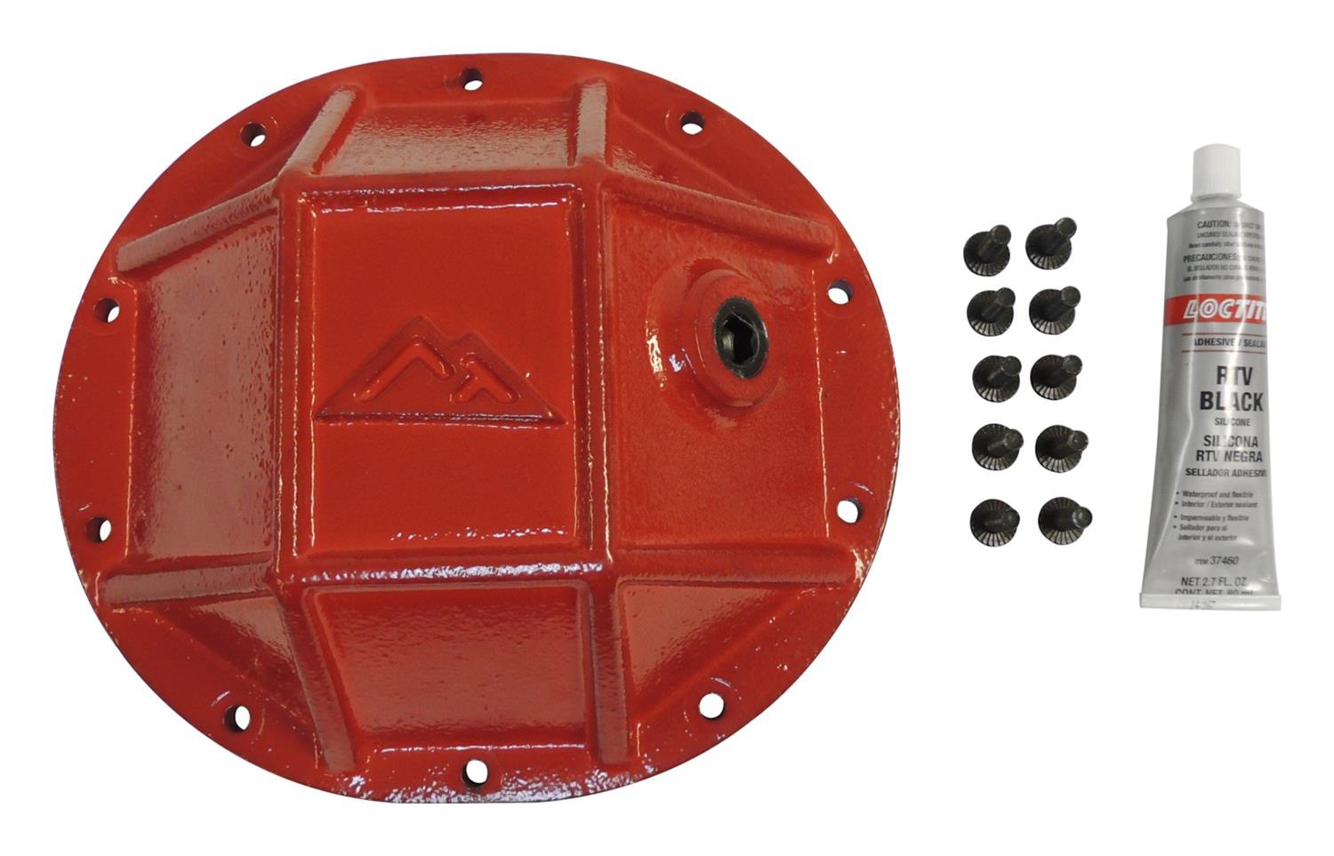 RT Off-Road 10 Bolt Chrysler 8.25 Inch Differential Cover RT20027 Cover, 10-bolt, Steel, Red Powdercoated, in., Each