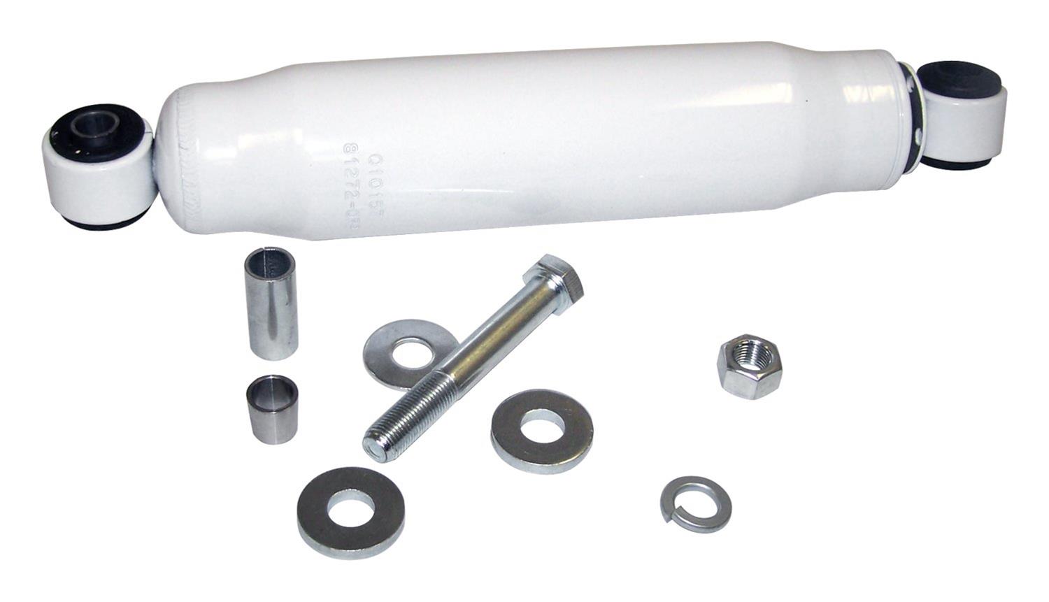 RT Off-Road Heavy-Duty Steering Stabilizers for 1984-2001 CHEROKEE, 1993-1998 GRAND 1987-2006 WRANGLER - RT21008 Stabilizer, Heavy-Duty, Single, Stock Ride Height, White, Jeep, Each