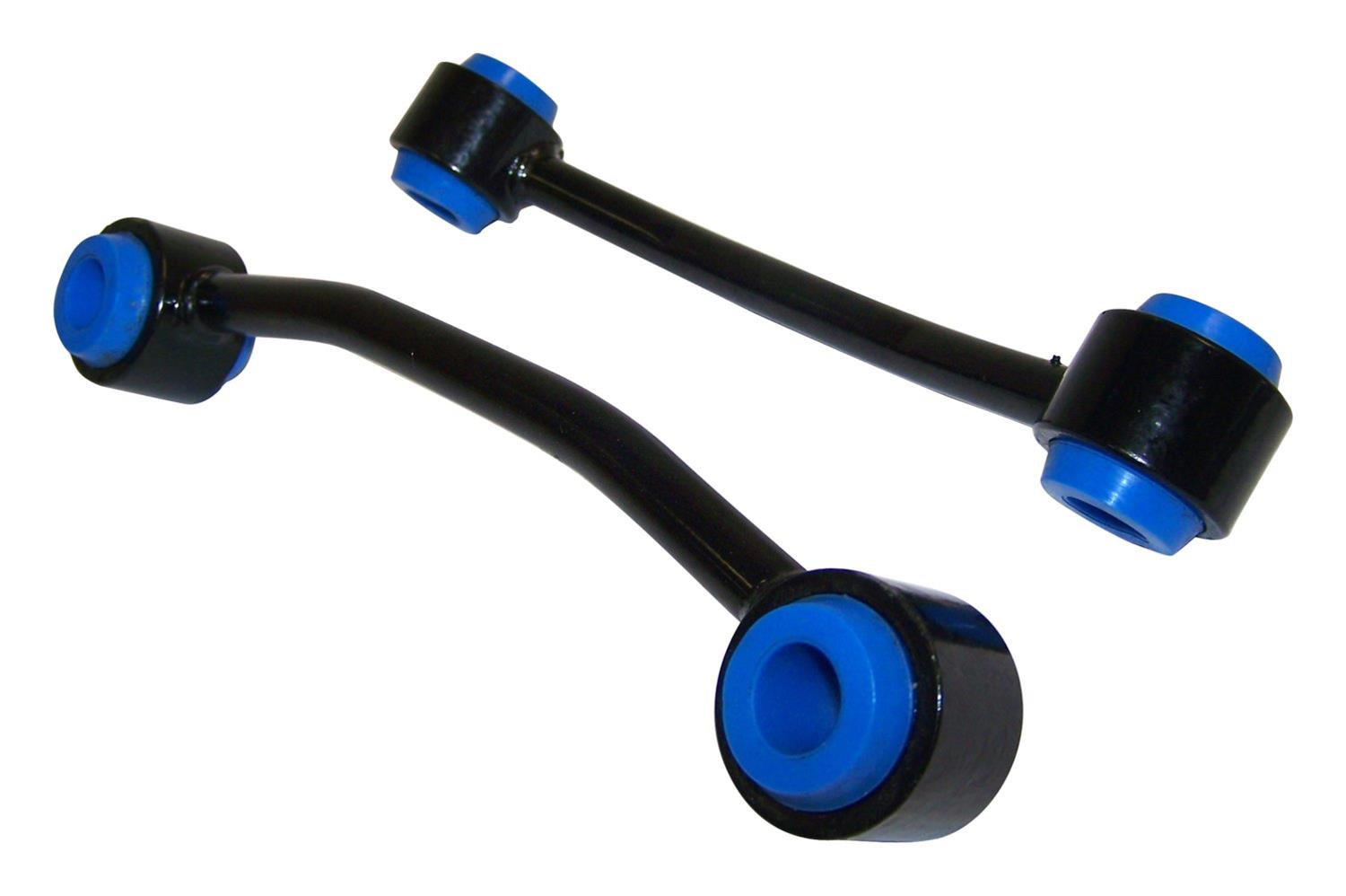 RT Off-Road Sway Bar End Links for 1987-1995 WRANGLER - RT21025 Links, Performance, OE Style Fit, Front, Black Powdercoated Body, with Bushings, 8 in. Center-Center, Polyurethane, Blue, Jeep, Pair