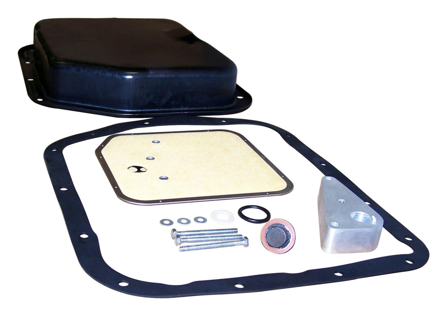 RT Off-Road Transmission Pans RT24001 Automatic Pan, Deep, Steel, Black, Chrysler, Torqueflite A-904, Torqueflite A-999, Kit thumbnail 4
