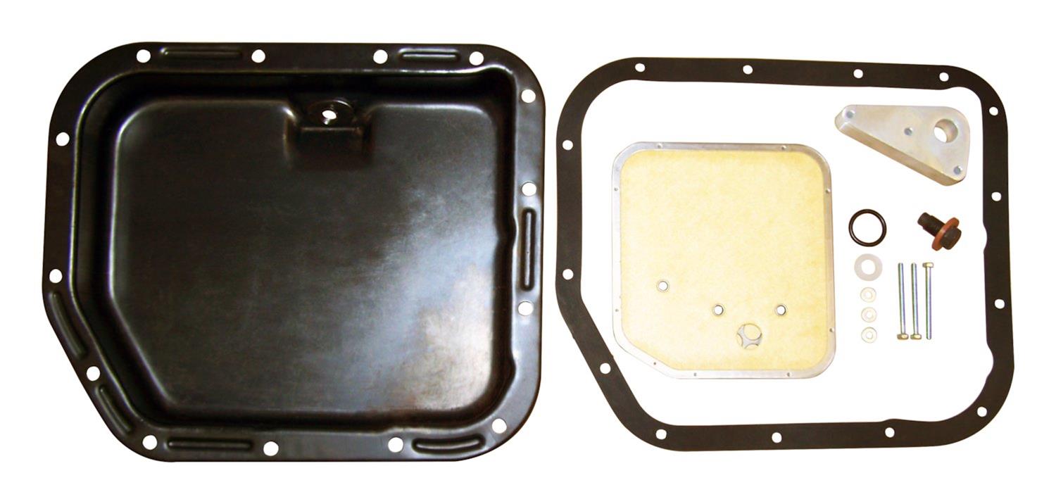 RT Off-Road Transmission Pans RT24001 Automatic Pan, Deep, Steel, Black, Chrysler, Torqueflite A-904, Torqueflite A-999, Kit thumbnail 2