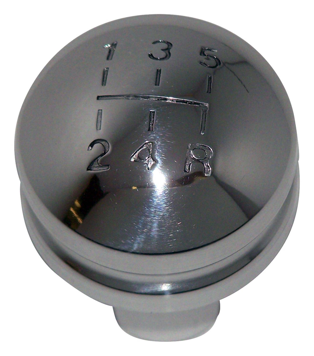 RT Off-Road Transmission Shift Knobs RT24007 Knob, Polished Mushroom Style, Aluminum, Manual 5-speed Logo, Thread On M10 x 1.50mm, Each