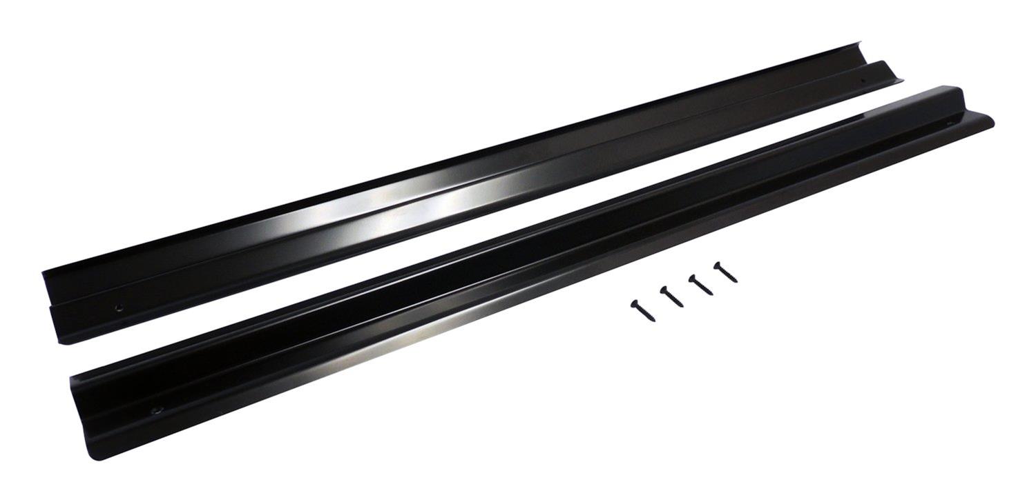 RT Off-Road Entry Guards RT26036 Door Sill Protectors, Guards, Screw-on, Stainless Steel, Black Powdercoated, Jeep, Pair