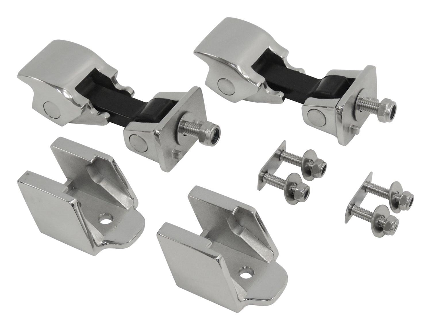 RT Off-Road Hood Catches for 1997-2006 WRANGLER - RT26044 Catches, Stainless Steel, Polished, Jeep, Pair