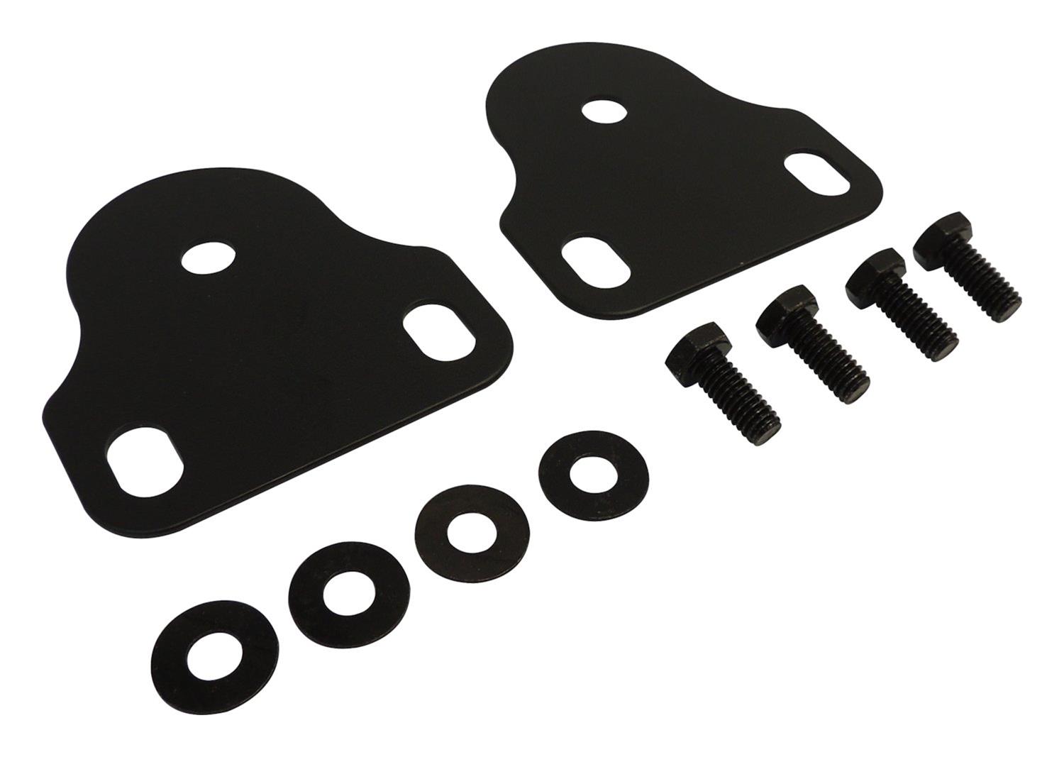 RT Off-Road Interior Windshield Mounting Brackets RT27014 Brackets, Stainless Steel, Black Powdercoated, Jeep, Pair