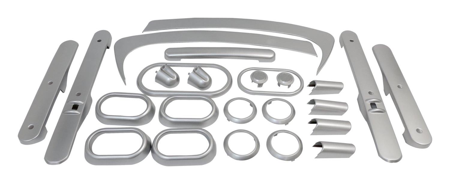 RT Off-Road Interior Trim Kits for 2007-2010 WRANGLER - RT27032 Kit, Silver Finish, Jeep, Kit