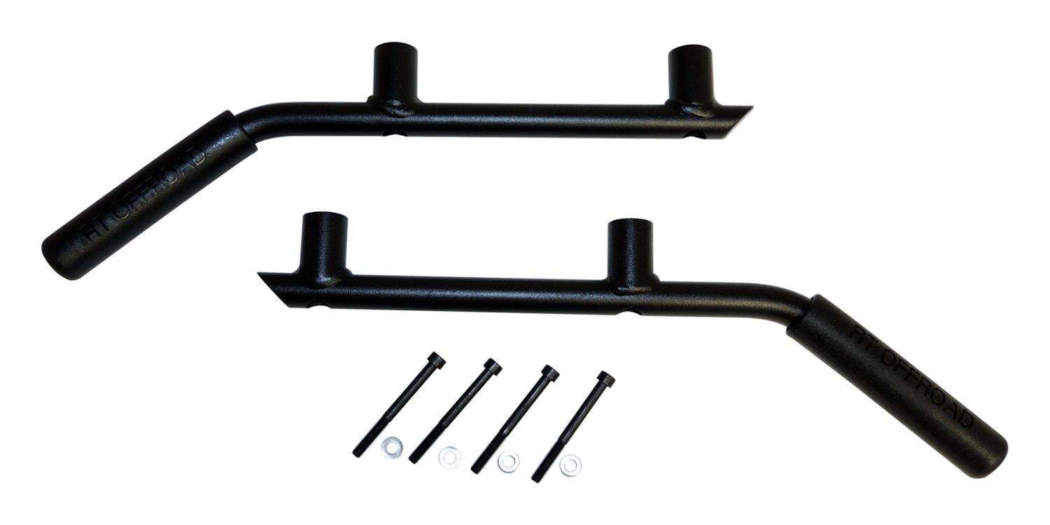 RT Off-Road Interior Grab Handles RT27058 Handle Set, Black Powder Coated Steel Rear Handle Set for 07-18 Jeep JK Wrangler thumbnail 2