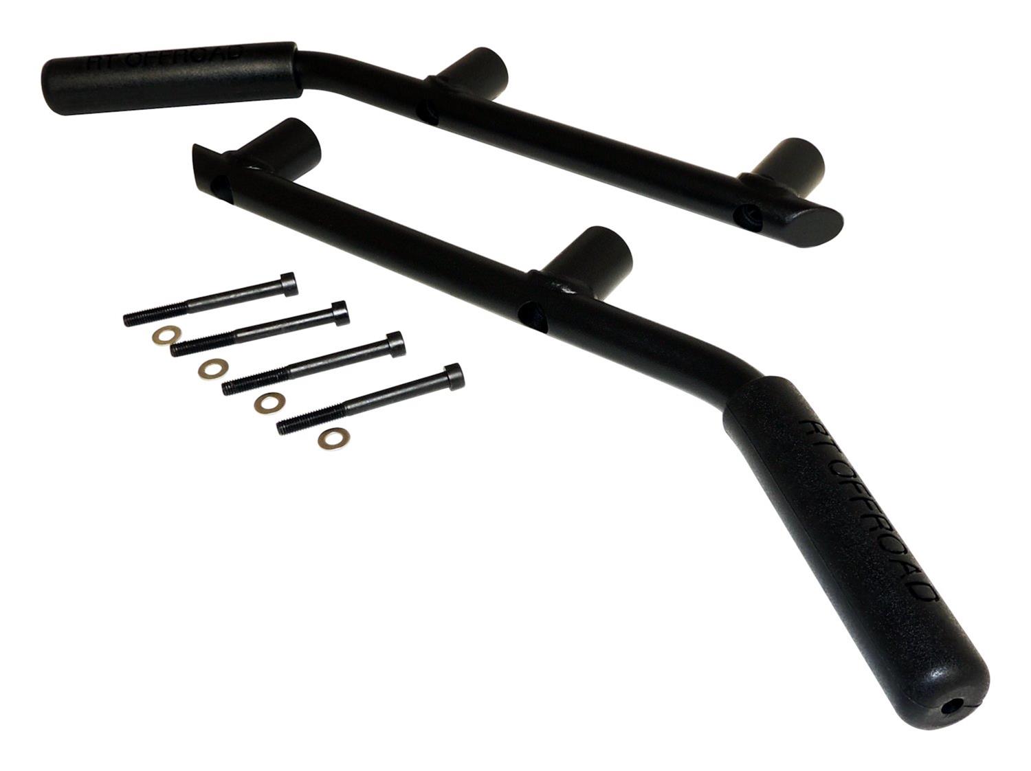 RT Off-Road Interior Grab Handles RT27058 Handle Set, Black Powder Coated Steel Rear Handle Set for 07-18 Jeep JK Wrangler thumbnail 3