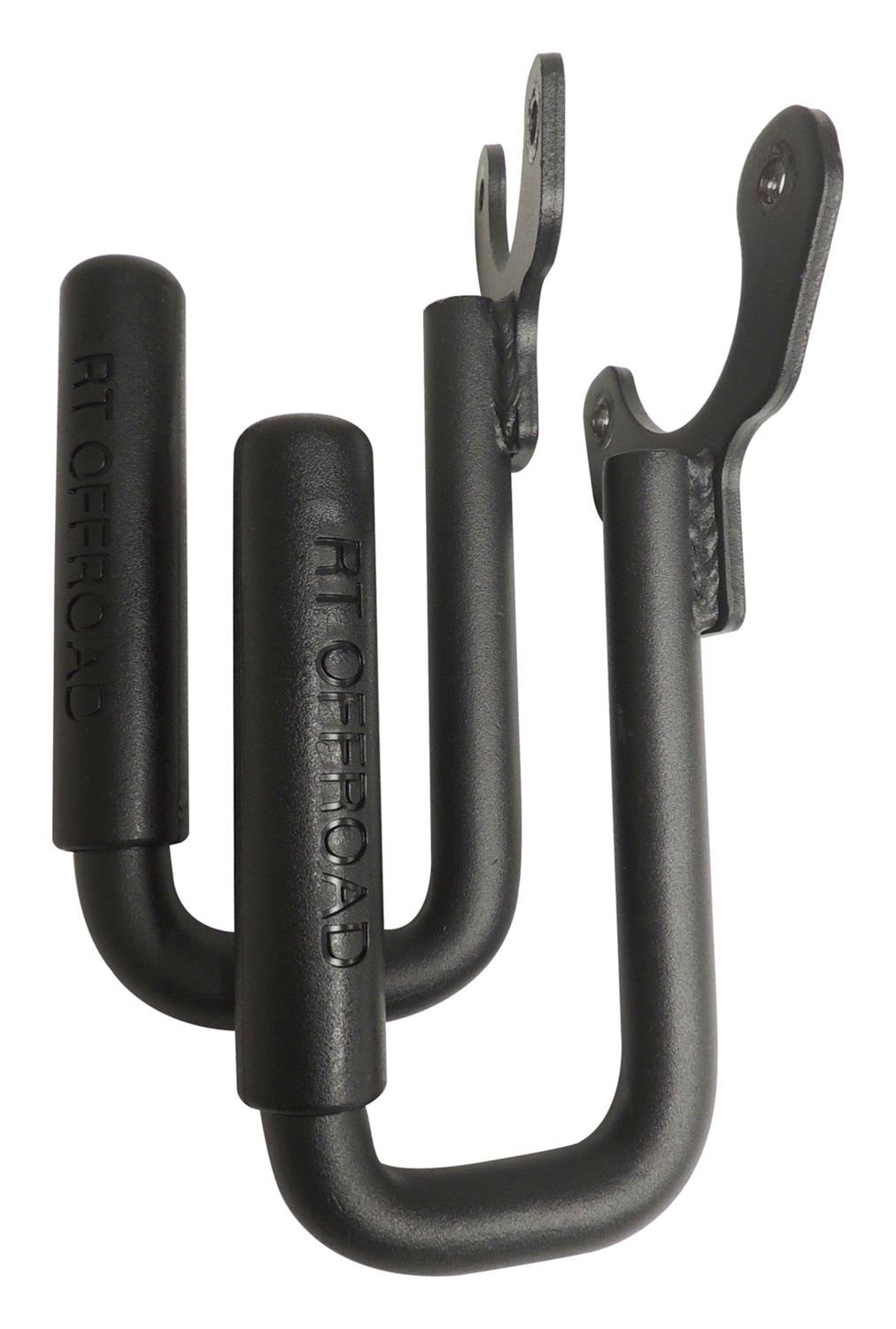 RT Off-Road Interior Grab Handles RT27061 Handle Set, Black Powder Coated Steel Front Handle Set for 1997-2006 Jeep TJ Wrangler