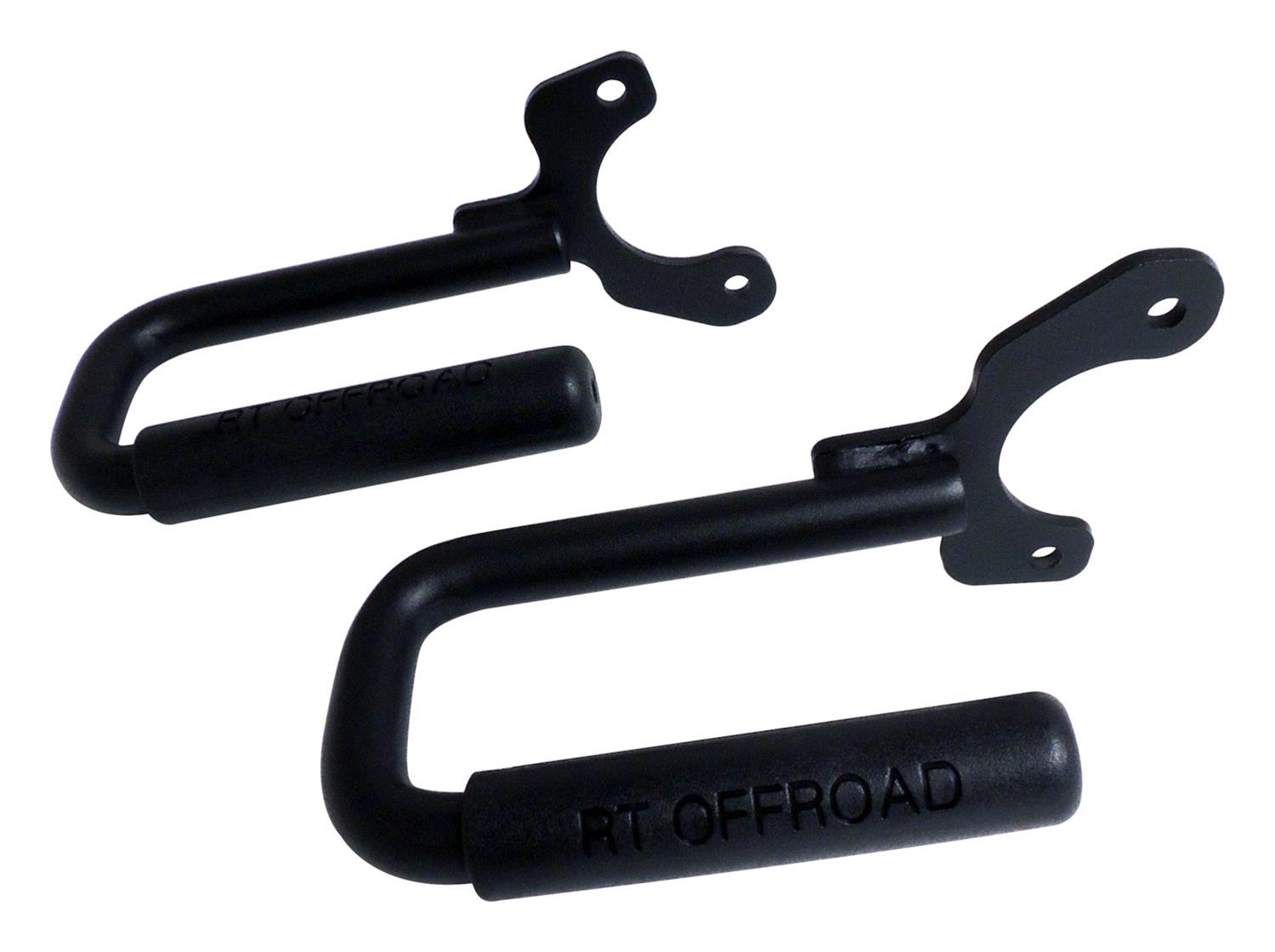 RT Off-Road Interior Grab Handles RT27061 Handle Set, Black Powder Coated Steel Front Handle Set for 1997-2006 Jeep TJ Wrangler thumbnail 2