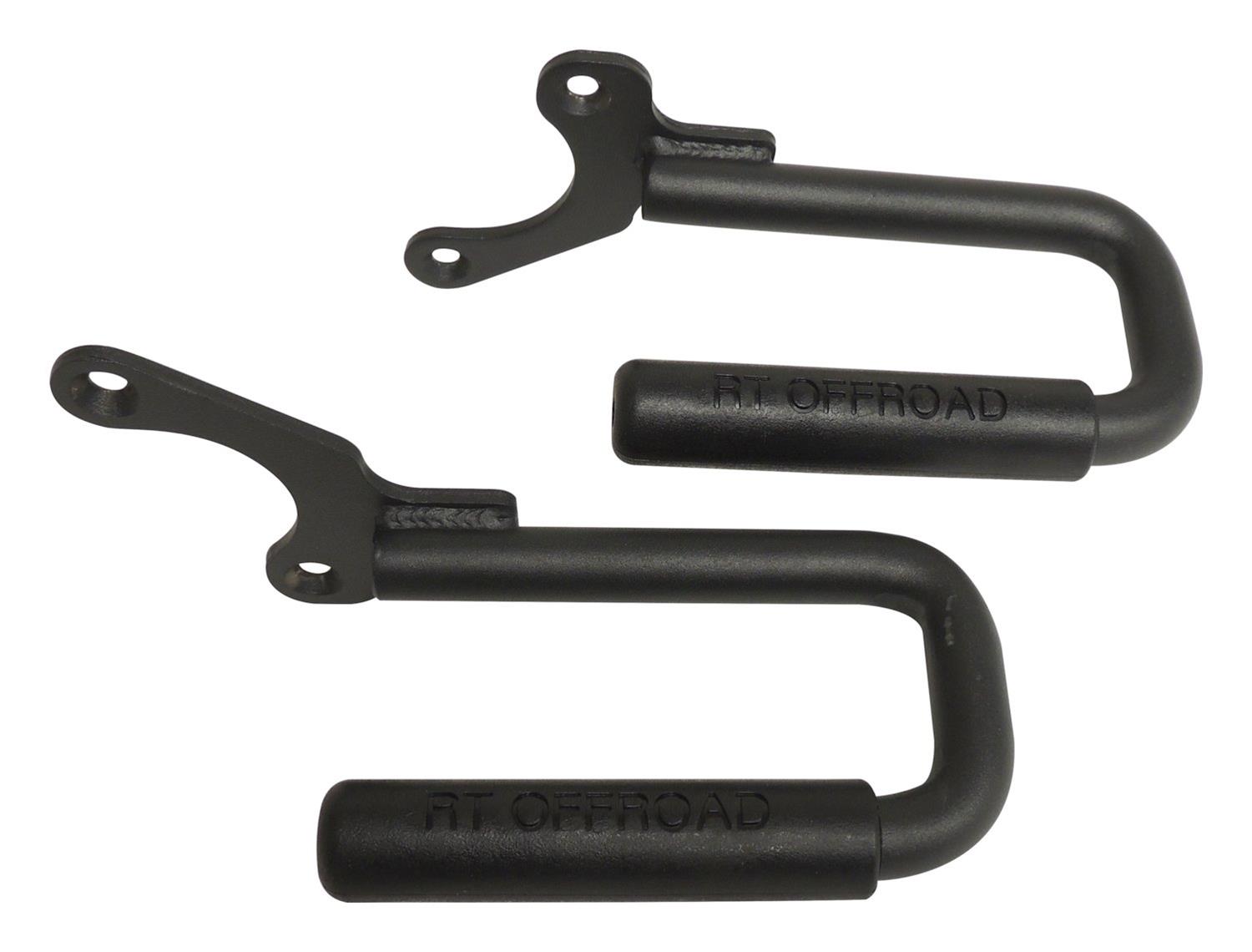 RT Off-Road Door Grab Handles RT27062 Handle Set, Black Powder Coated Steel Front Handle Set for 1987-1995 Jeep YJ Wrangler