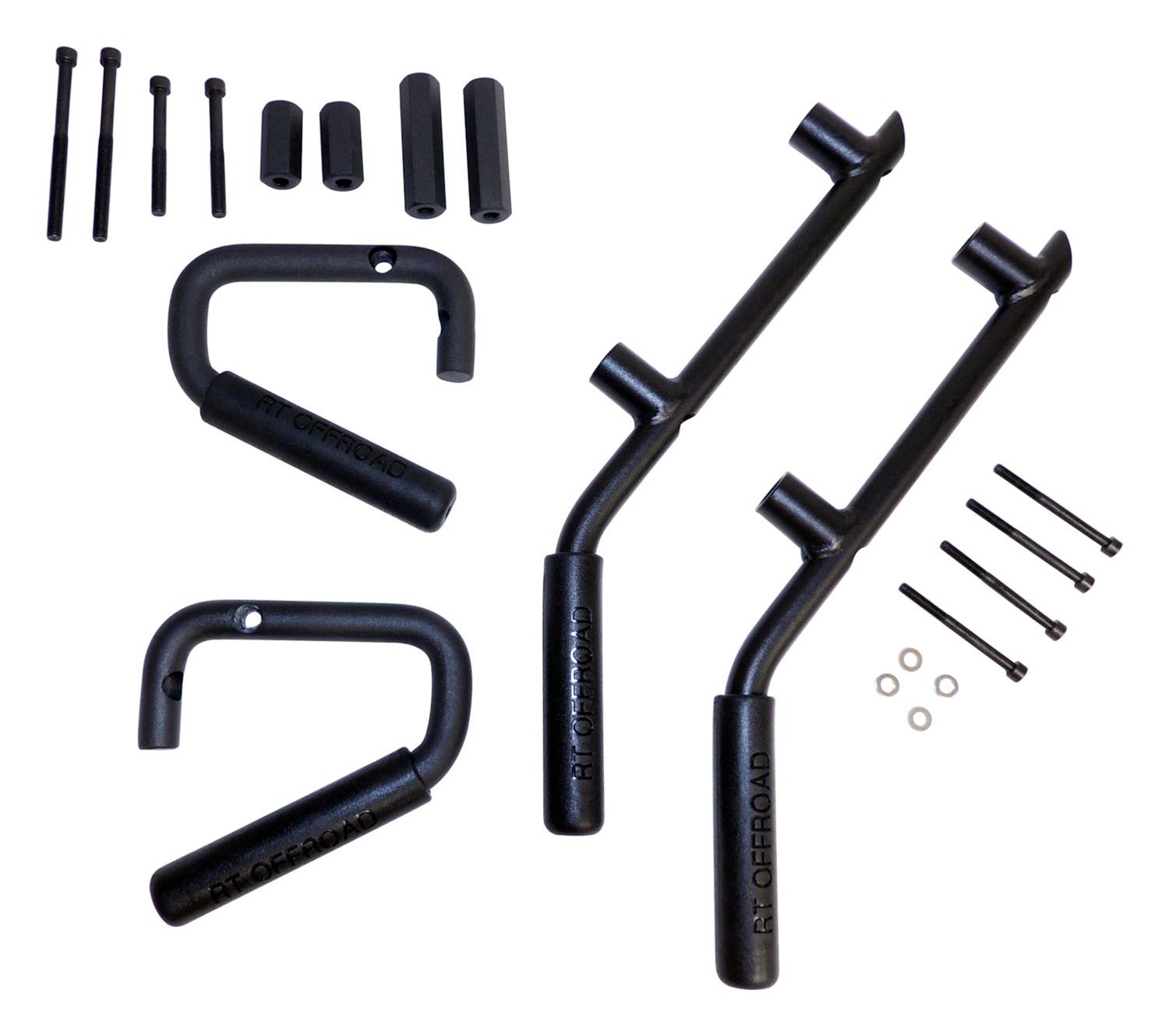 RT Off-Road Interior Grab Handles RT27063 Handle Kit, Black Powder Coated Steel F & R Handle Kit for 07-18 Jeep JK Wrangler thumbnail 5